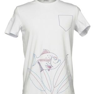 Bikkembergs Mens White T-shirt Size Large